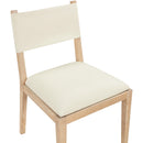  Color_Cream -- Avon Cream Vegan Leather Dining Side Chair IMAGE 6