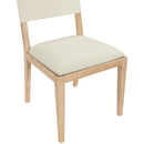  Color_Cream -- Avon Cream Vegan Leather Dining Side Chair IMAGE 7