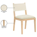  Color_Cream -- Avon Cream Vegan Leather Dining Side Chair IMAGE 9