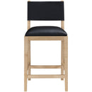  Meridian Avon Black Vegan Leather Counter Stool IMAGE 3