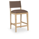  Meridian Avon Brown Vegan Leather Counter Stool IMAGE 1
