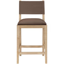  Color_Brown -- Avon Brown Vegan Leather Counter Stool IMAGE 3