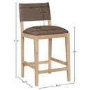  Color_Brown -- Avon Brown Vegan Leather Counter Stool IMAGE 8
