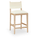 Color_Cream -- Avon Cream Vegan Leather Counter Stool IMAGE 1