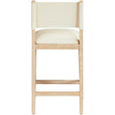  Meridian Avon Cream Vegan Leather Counter Stool IMAGE 4
