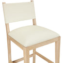  Color_Cream -- Avon Cream Vegan Leather Counter Stool IMAGE 5