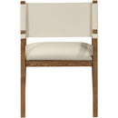  Meridian Avon Beige Vegan Leather Dining Arm Chair IMAGE 5