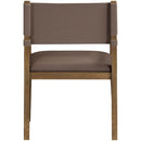  Meridian Avon Brown Vegan Leather Dining Arm Chair IMAGE 4