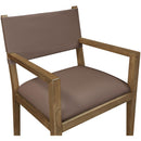  Meridian Avon Brown Vegan Leather Dining Arm Chair IMAGE 5