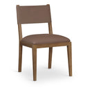  Color_Brown -- Avon Brown Vegan Leather Dining Side Chair IMAGE 1
