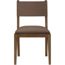  Color_Brown -- Avon Brown Vegan Leather Dining Side Chair IMAGE 2