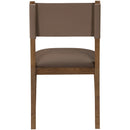  Color_Brown -- Avon Brown Vegan Leather Dining Side Chair IMAGE 4