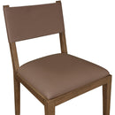  Color_Brown -- Avon Brown Vegan Leather Dining Side Chair IMAGE 5