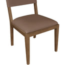  Color_Brown -- Avon Brown Vegan Leather Dining Side Chair IMAGE 6
