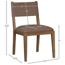  Color_Brown -- Avon Brown Vegan Leather Dining Side Chair IMAGE 8