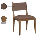 Color_Brown -- Avon Brown Vegan Leather Dining Side Chair IMAGE 9