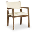  Color_Cream -- Avon Cream Vegan Leather Dining Arm Chair IMAGE 1