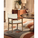  Color_Cream -- Avon Cream Vegan Leather Dining Arm Chair IMAGE 2