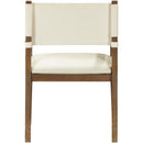  Color_Cream -- Avon Cream Vegan Leather Dining Arm Chair IMAGE 5