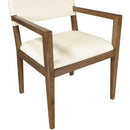  Color_Cream -- Avon Cream Vegan Leather Dining Arm Chair IMAGE 7