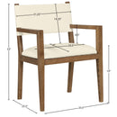  Color_Cream -- Avon Cream Vegan Leather Dining Arm Chair IMAGE 8