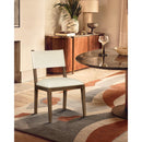  Color_Cream -- Avon Cream Vegan Leather Dining Side Chair IMAGE 2