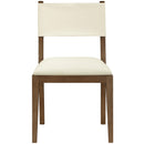  Color_Cream -- Avon Cream Vegan Leather Dining Side Chair IMAGE 3