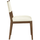  Color_Cream -- Avon Cream Vegan Leather Dining Side Chair IMAGE 4