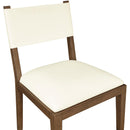 Color_Cream -- Avon Cream Vegan Leather Dining Side Chair IMAGE 6