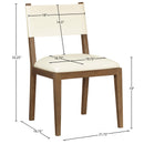  Color_Cream -- Avon Cream Vegan Leather Dining Side Chair IMAGE 8