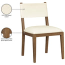  Color_Cream -- Avon Cream Vegan Leather Dining Side Chair IMAGE 9