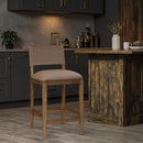  Color_Brown -- Avon Brown Vegan Leather Counter Stool IMAGE 2