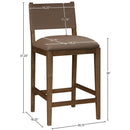  Color_Brown -- Avon Brown Vegan Leather Counter Stool IMAGE 8