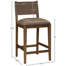  Meridian Avon Brown Vegan Leather Counter Stool IMAGE 8