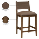  Color_Brown -- Avon Brown Vegan Leather Counter Stool IMAGE 9