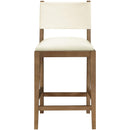  Color_Cream -- Avon Cream Vegan Leather Counter Stool IMAGE 3