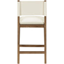  Color_Cream -- Avon Cream Vegan Leather Counter Stool IMAGE 5