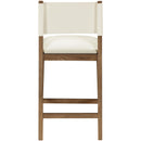  Meridian Avon Cream Vegan Leather Counter Stool IMAGE 5