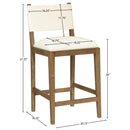  Color_Cream -- Avon Cream Vegan Leather Counter Stool IMAGE 8