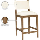  Color_Cream -- Avon Cream Vegan Leather Counter Stool IMAGE 9