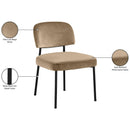  Meridian Zarelle Beige Performance Fabric Upholstered Dining Chair IMAGE 8