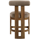  Color_Taupe -- Arienzo Taupe Velvet Performance Fabric Upholstered Counter Stool IMAGE 5