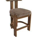  Color_Taupe -- Arienzo Taupe Velvet Performance Fabric Upholstered Counter Stool IMAGE 7