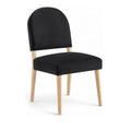  Meridian Varinelle Black Velvet Performance Fabric Upholstered Dining Chair IMAGE 1