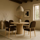  Color_Brown -- Varinelle Brown Velvet Performance Fabric Upholstered Dining Chair IMAGE 2