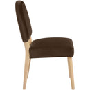  Color_Brown -- Varinelle Brown Velvet Performance Fabric Upholstered Dining Chair IMAGE 4