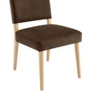  Color_Brown -- Varinelle Brown Velvet Performance Fabric Upholstered Dining Chair IMAGE 6