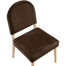  Color_Brown -- Varinelle Brown Velvet Performance Fabric Upholstered Dining Chair IMAGE 7