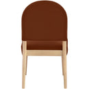  Color_Cognac -- Varinelle Cognac Velvet Performance Fabric Upholstered Dining Chair IMAGE 5