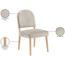  Color_Cream -- Varinelle Cream Velvet Performance Fabric Upholstered Dining Chair IMAGE 10